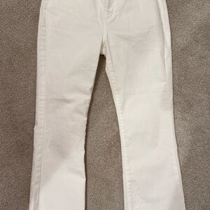 LOFT Cream Flare Jeans